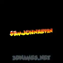 semjohnkevin in Black Background style - 3D name wallpaper