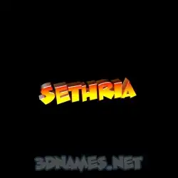 sethria in Black Background style - 3D name wallpaper