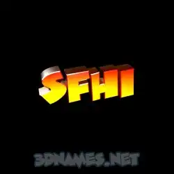 sfhi in Black Background style - 3D name wallpaper