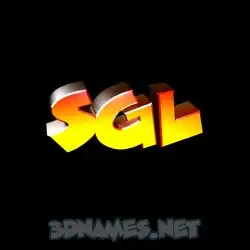 sgl in Black Background style - 3D name wallpaper