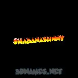 shabanasunny in Black Background style - 3D name wallpaper