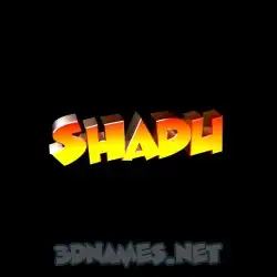 shadu in Black Background style - 3D name wallpaper