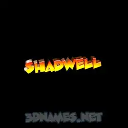 shadwell in Black Background style - 3D name wallpaper