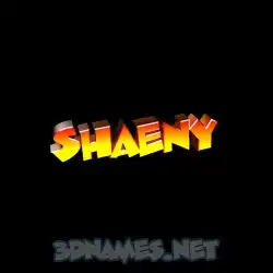 shaeny in Black Background style - 3D name wallpaper