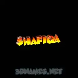 shafiqa in Black Background style - 3D name wallpaper