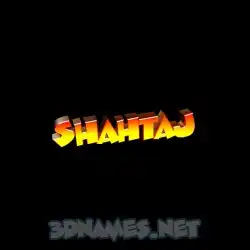 shahtaj in Black Background style - 3D name wallpaper