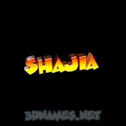 shajia in Black Background style - 3D name wallpaper