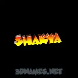 shakya in Black Background style - 3D name wallpaper