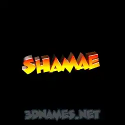 shamae in Black Background style - 3D name wallpaper