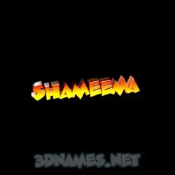 shameema in Black Background style - 3D name wallpaper