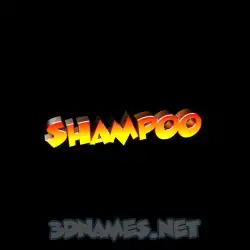 shampoo in Black Background style - 3D name wallpaper