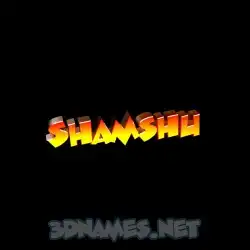 shamshu in Black Background style - 3D name wallpaper