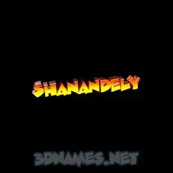 shanandely in Black Background style - 3D name wallpaper