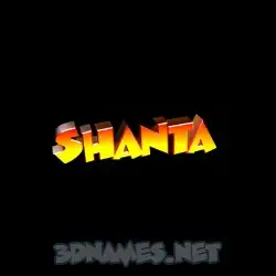shanta in Black Background style - 3D name wallpaper