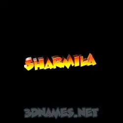 sharmila in Black Background style - 3D name wallpaper