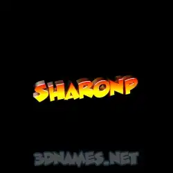 sharonp in Black Background style - 3D name wallpaper