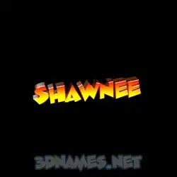 shawnee in Black Background style - 3D name wallpaper