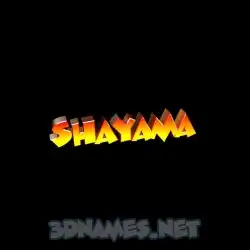 shayama in Black Background style - 3D name wallpaper