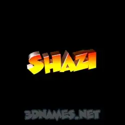 shazi in Black Background style - 3D name wallpaper