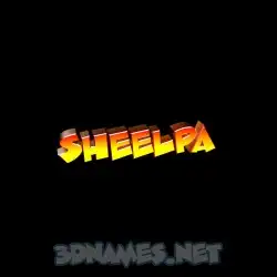 sheelpa in Black Background style - 3D name wallpaper