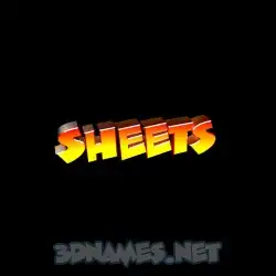 sheets in Black Background style - 3D name wallpaper
