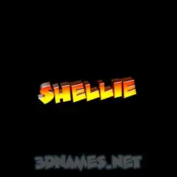 shellie in Black Background style - 3D name wallpaper