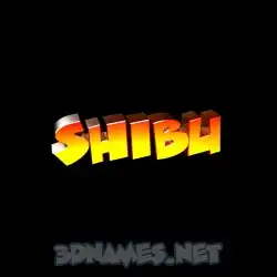 shibu in Black Background style - 3D name wallpaper