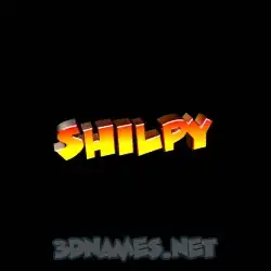 shilpy in Black Background style - 3D name wallpaper
