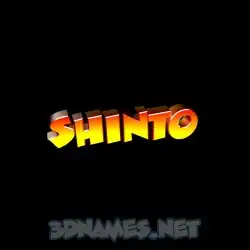 shinto in Black Background style - 3D name wallpaper
