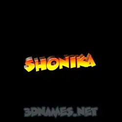 shonika in Black Background style - 3D name wallpaper