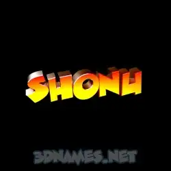 shonu in Black Background style - 3D name wallpaper