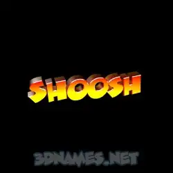 shoosh in Black Background style - 3D name wallpaper