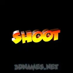 shoot in Black Background style - 3D name wallpaper