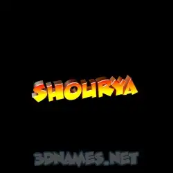 shourya in Black Background style - 3D name wallpaper