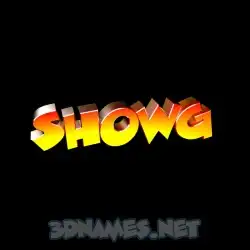 showg in Black Background style - 3D name wallpaper