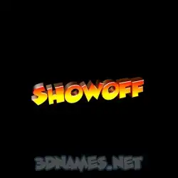 showoff in Black Background style - 3D name wallpaper