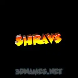 shravs in Black Background style - 3D name wallpaper
