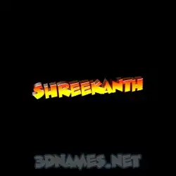 shreekanth in Black Background style - 3D name wallpaper