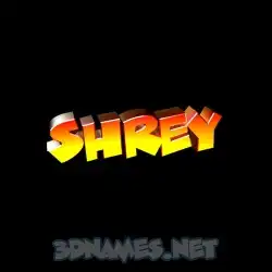 shrey in Black Background style - 3D name wallpaper