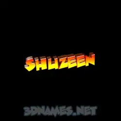 shuzeen in Black Background style - 3D name wallpaper