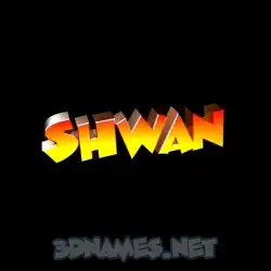 shwan in Black Background style - 3D name wallpaper