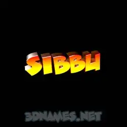 sibbu in Black Background style - 3D name wallpaper