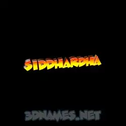 siddhardha in Black Background style - 3D name wallpaper