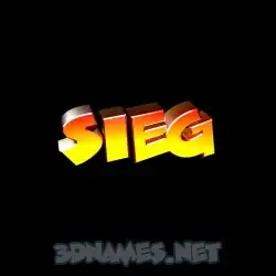 sieg in Black Background style - 3D name wallpaper