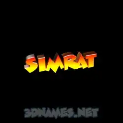 simrat in Black Background style - 3D name wallpaper