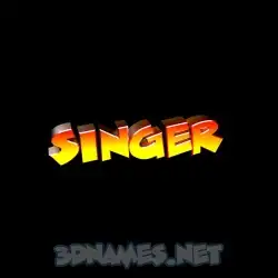 singer in Black Background style - 3D name wallpaper