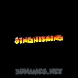 singhisking in Black Background style - 3D name wallpaper