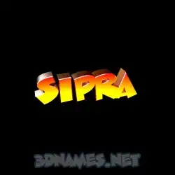 sipra in Black Background style - 3D name wallpaper