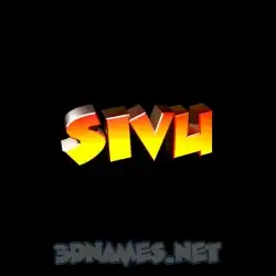 sivu in Black Background style - 3D name wallpaper