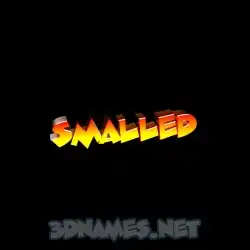 smalled in Black Background style - 3D name wallpaper